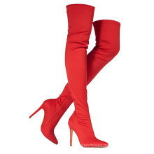 Thigh High Red Black Flexible Ladies Classic Boot Shoes High Heels Boots Sexy Long Customized Boots for Women and Ladies